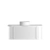 Attica Bentwood Heritage 1200mm Matte White Curved Vanity With Pure White Stone Top