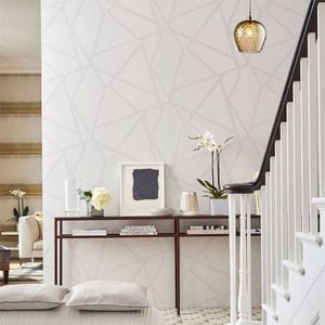 Wallpaper Trader Sumi Shimmer - Porcelain & Linen