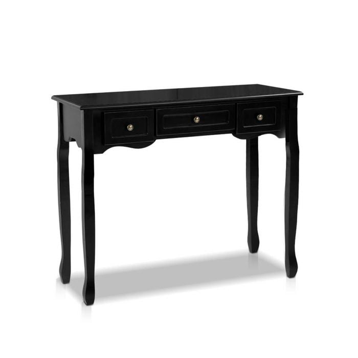 Artiss 3 Drawers Console Table Black
