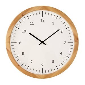 Amalfi Wycombe Wall Clock White & Natural 40x40x6cm