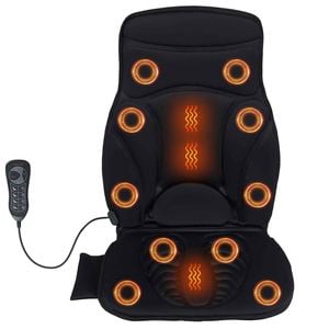 Costway Massage Seat Cushion Heat Electric Back Massager Pad Timer