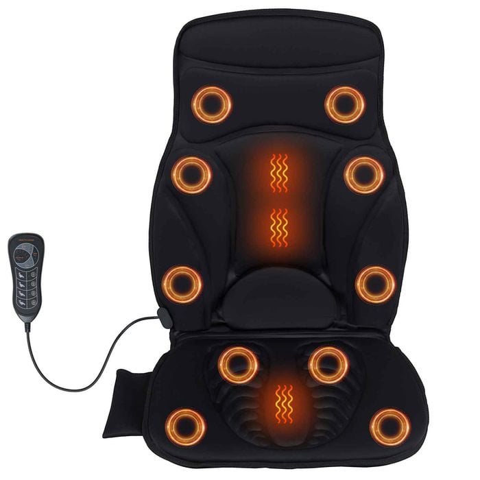 Costway Massage Seat Cushion Heat Electric Back Massager Pad Timer