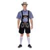 Adult Blue Checkered Beer Man Oktoberfest Costume Halloween Cosplay S/M 165-175cm Height