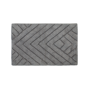 Softouch 80 x 50cm Grey Empire Cotton Bath Mat - Grey