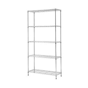 Artiss 5-tier Kitchen Rack Shelf Shelving 90x35x182cm Adjustable Metal Storage Shelves Silver