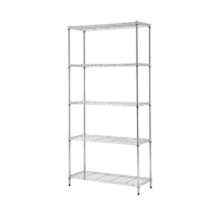 Artiss 5-tier Kitchen Rack Shelf Shelving 90x35x182cm Adjustable Metal Storage Shelves Silver