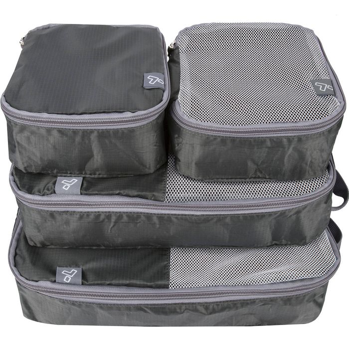 Travelon Set of 4 Packing Cubes in Charcoal