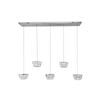 ONANA 5 Light Crystal Pendant Tri-colour LED (Chrome)