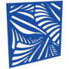 ProtectorAl 300-1200w x 300-1200h Light Blue/Gloss White Jungle Unframed Composite Deco Panel
