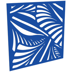 ProtectorAl 300-1200w x 300-1200h Light Blue/Gloss White Jungle Unframed Composite Deco Panel