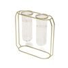 Jack 215 x 75 x 225mm Double Gold Plant Propagation Vase