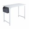 Costway Computer Desk Industrial Study Writing Table Storage Bag White