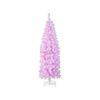Costway Pre-lit Artificial Christmas Tree Hinged Pencil Xmas Tree w/250 LED Lights