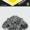 NRL Chrome Decal - West Tigers - Car Sticker 12x12cm