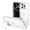 REDEFINE Transparent Magsafe Case Cover with Magnetic Ring for iPhone 16 Pro - Silver White