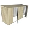 Build-A-Shed 1.2 x 4.5 x 2.0m Skillion Dual Single Hinged Side Doors Shed - Cream