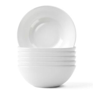 Argon Tableware Round Opalware Cereal Bowls - 16cm - White - Pack of 6