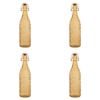 4PK Porto Pop Soda Lime Glass Bottle 30.5cm/900ml - Dot Tangerine