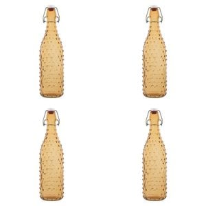 4PK Porto Pop Soda Lime Glass Bottle 30.5cm/900ml - Dot Tangerine