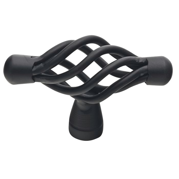 Prestige 71mm Black Twist T Shape Knob