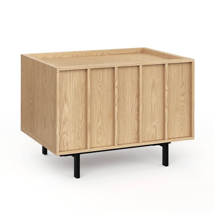 Linea 55cm Natural Oak 1 Drawer Bedside Table