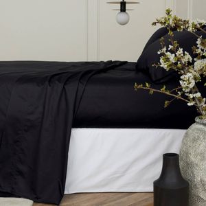 Bedding Co. Sheet Set 1200TC Egyptian Cotton Luxurious Black King Single