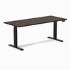 Desky Dual Sit to Stand Dark Bamboo Desk 1800x750mm Matte Black Frame