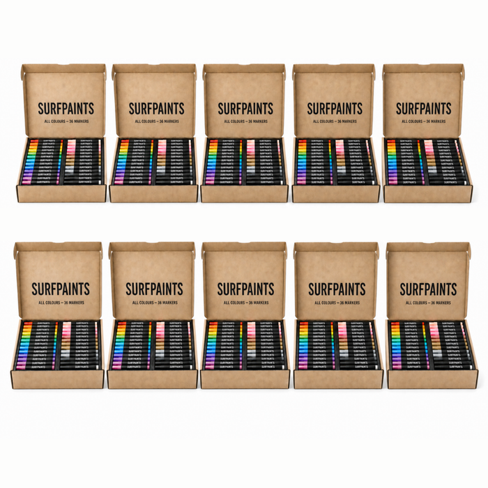 Surfpaints Starter Acrylic Marker Bundle - 12 x 8 Marker Packs, 96 Markers - Choose Bundle Department