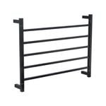 Barelli Matte Black 5 Bar Square Heated Towel Rail 