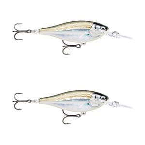 2x Rapala 5.5cm Shad Rap Elite (Floating) Fishing Lures -Gilded Mangrove Minnow