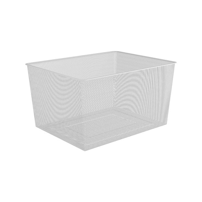 Flexi Storage Home Solutions 410 x 285 x 535mm White 3 Runner Mesh Basket