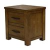 Sonora Bedside Table Rustic Solid Pine Wood Ash Brown