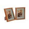 Nicola Spring Acrylic 3D Box Photo Frames with 4" x 6" Mounts - 8" x 10"  - Dark Wood - Pack of 2