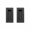 Delf 102mm Matte Black Square Flush Pull -2 Pack