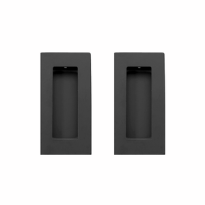 Delf 102mm Matte Black Square Flush Pull -2 Pack