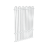ProtectorAl 350 - 1200 x 1800mm Pearl White Aluminium Loop Top Pool Fence Panel With Mid Rail