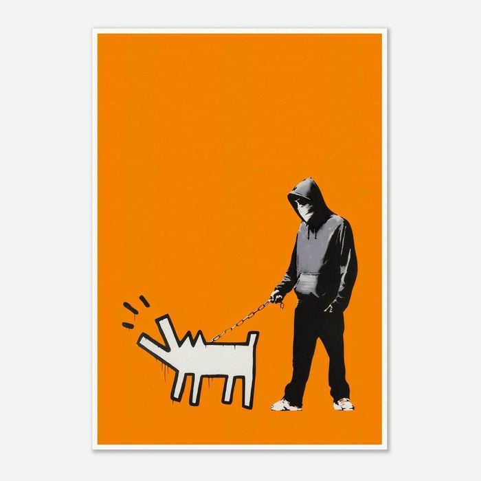 Galrie Banksy Choose Your Weapon Dark Orange Poster Print 2010 - Edgy Art Collection, Poster Only, A1 60 x 84cm (23 x 33inch)