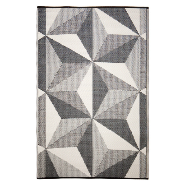 Fab Habitat 180x270cm Grey Geostar Glacier Outdoor Rug