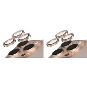 2PK PanzerGlass SAFE Cam Lens Protector For iPhone 16 Pro Max Glitter Gold