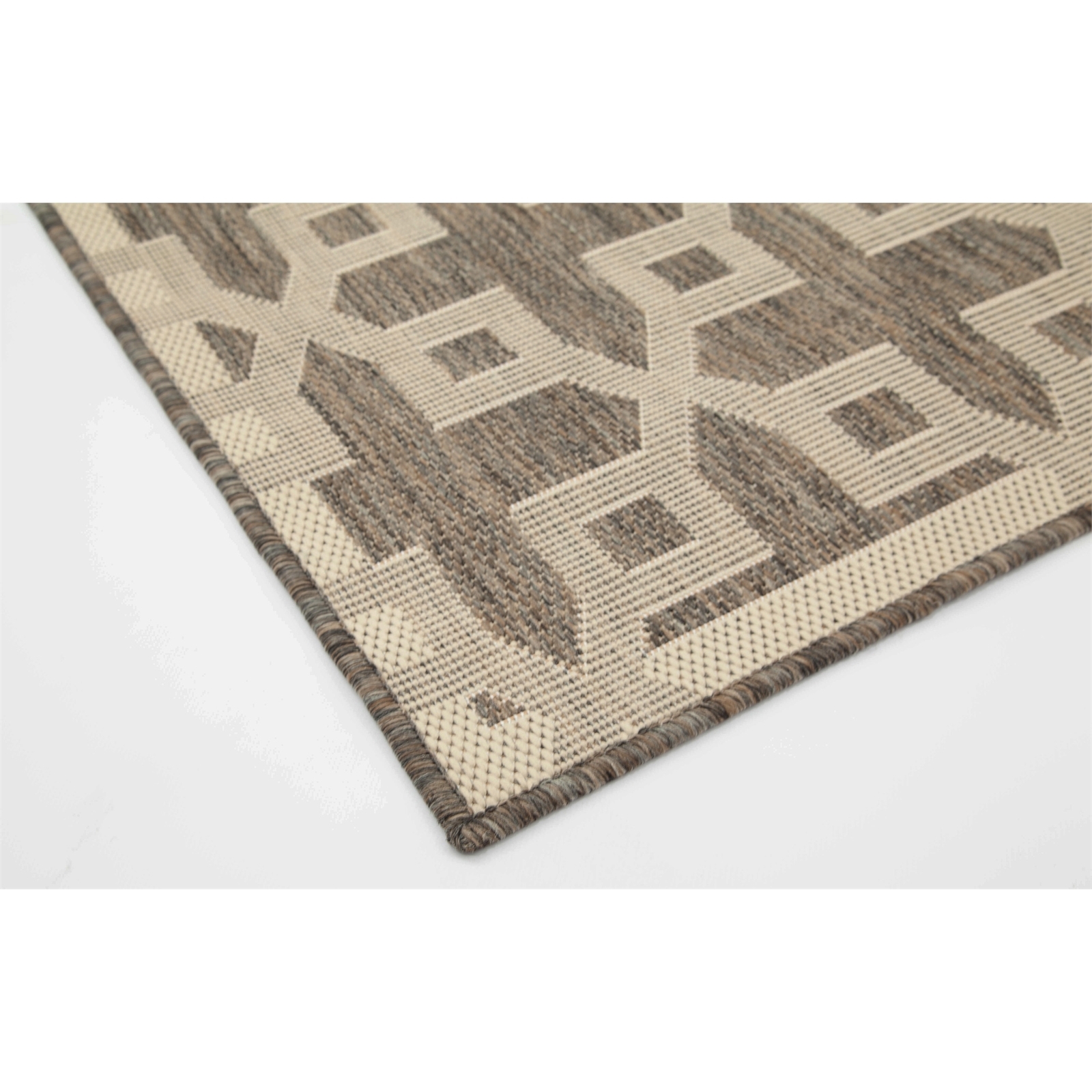 Hufflett 80 x 150cm Silver Hatch Ceduna Polypropylene Flat Weave Rug Bunnings Australia