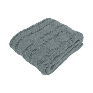 Bloomington Hudson Knitted Throw Rug 127 x 152 cm Grey