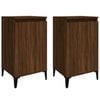 vidaXL Bedside Table Nightstand Side Cabinet 2 pcs Brown Oak