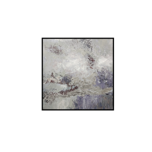 Elegant Collections Silver Marble Square Wall Art
