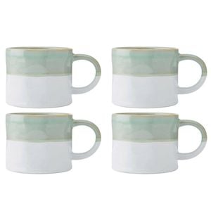 4PK Mikasa 350ml Ombre Coffee Mug Cup Stoneware Blue/White