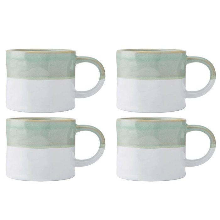 4PK Mikasa 350ml Ombre Coffee Mug Cup Stoneware Blue/White