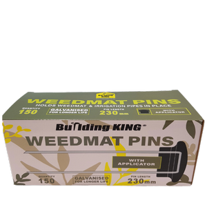 Building King 230mm Weedmat Pins plus Applicator - 150 Pins