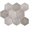 Decor8 Tiles 30 x 30cm Grey Como Hexagon Stone Porcelain Mosaic Tile
