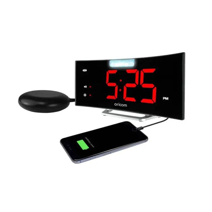 Oricom WNS100 Wake ‘N’ Shake Loud Alarm Clock with Jumbo Display