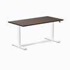 Desky Dual Rubberwood Sit Stand Desk White Frame 150cm