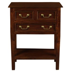 Tasmania 3 Drawer Sofa Table - Mahogany